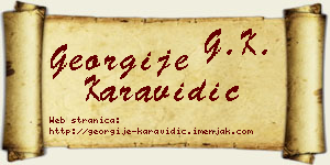 Georgije Karavidić vizit kartica